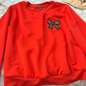 SHEIN Vibrant Red Sweatshirt